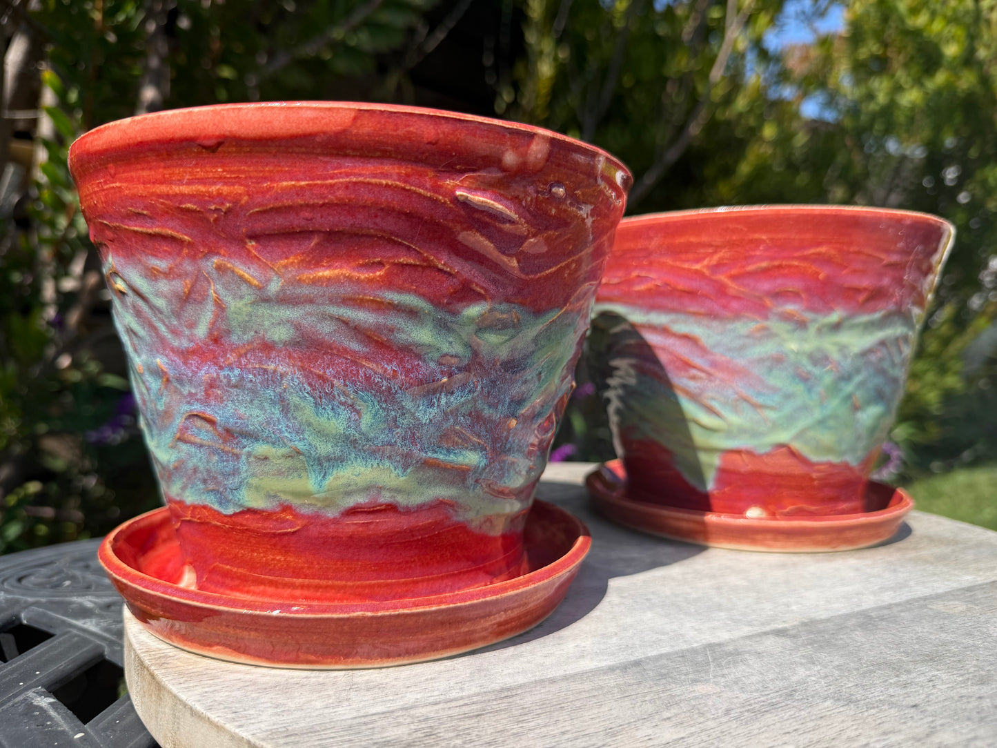 Planter Pots with Built-in Saucers & Drainage Holes *Made to Order*