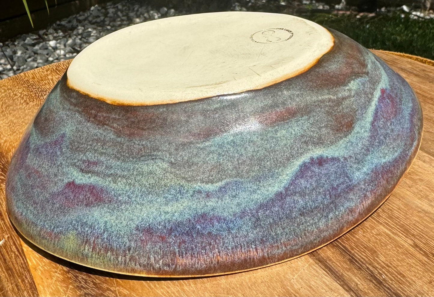 Trigon Chip n’ Dip Duet Bowl, Celestial Drippy Glaze, Purple Black