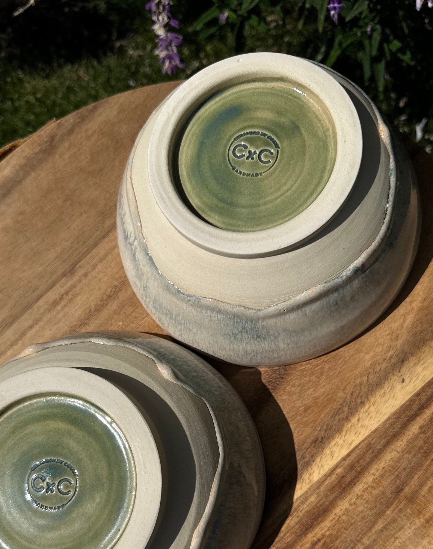 Everyday Handmade Large Ceramic Bowls, 7” wide size for Cereal, Ice Cream