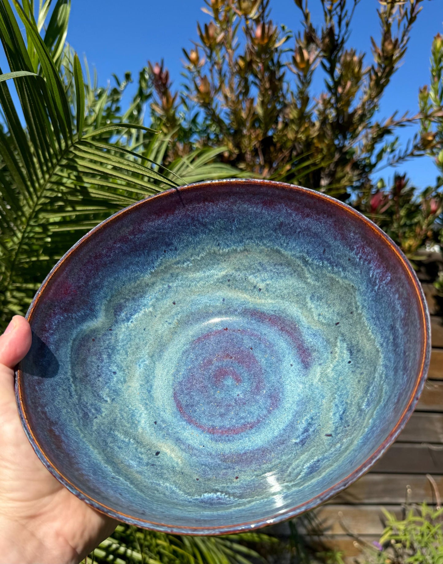 Large Serving Bowls, Hand-carved Designed Tableware, Home Accent Art
