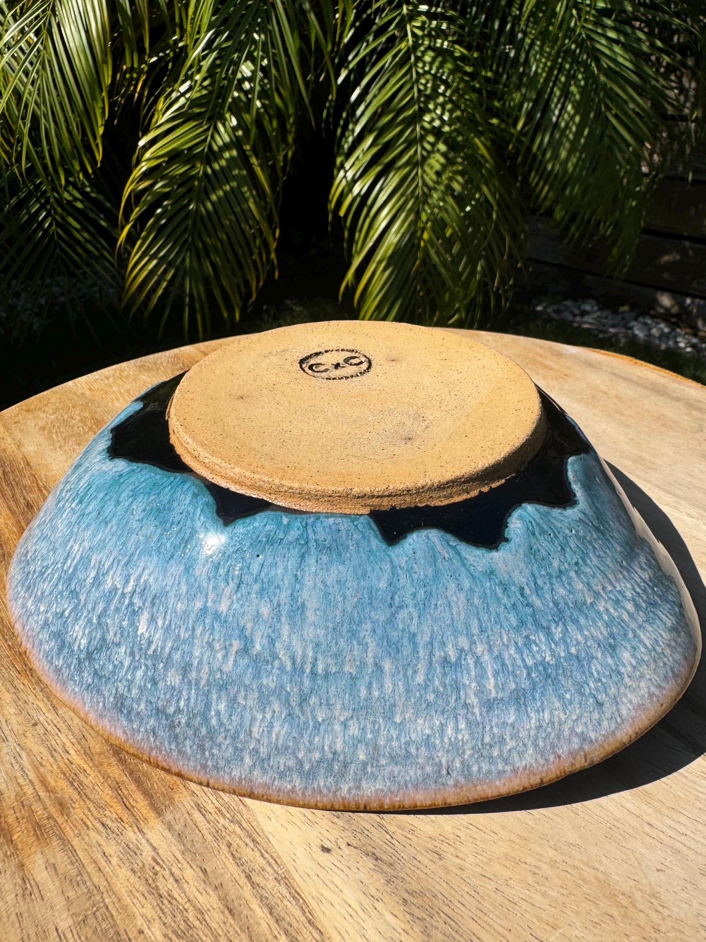 Trigon Chip n’ Dip Duet Bowl, Celestial Drippy Glaze, Purple Black