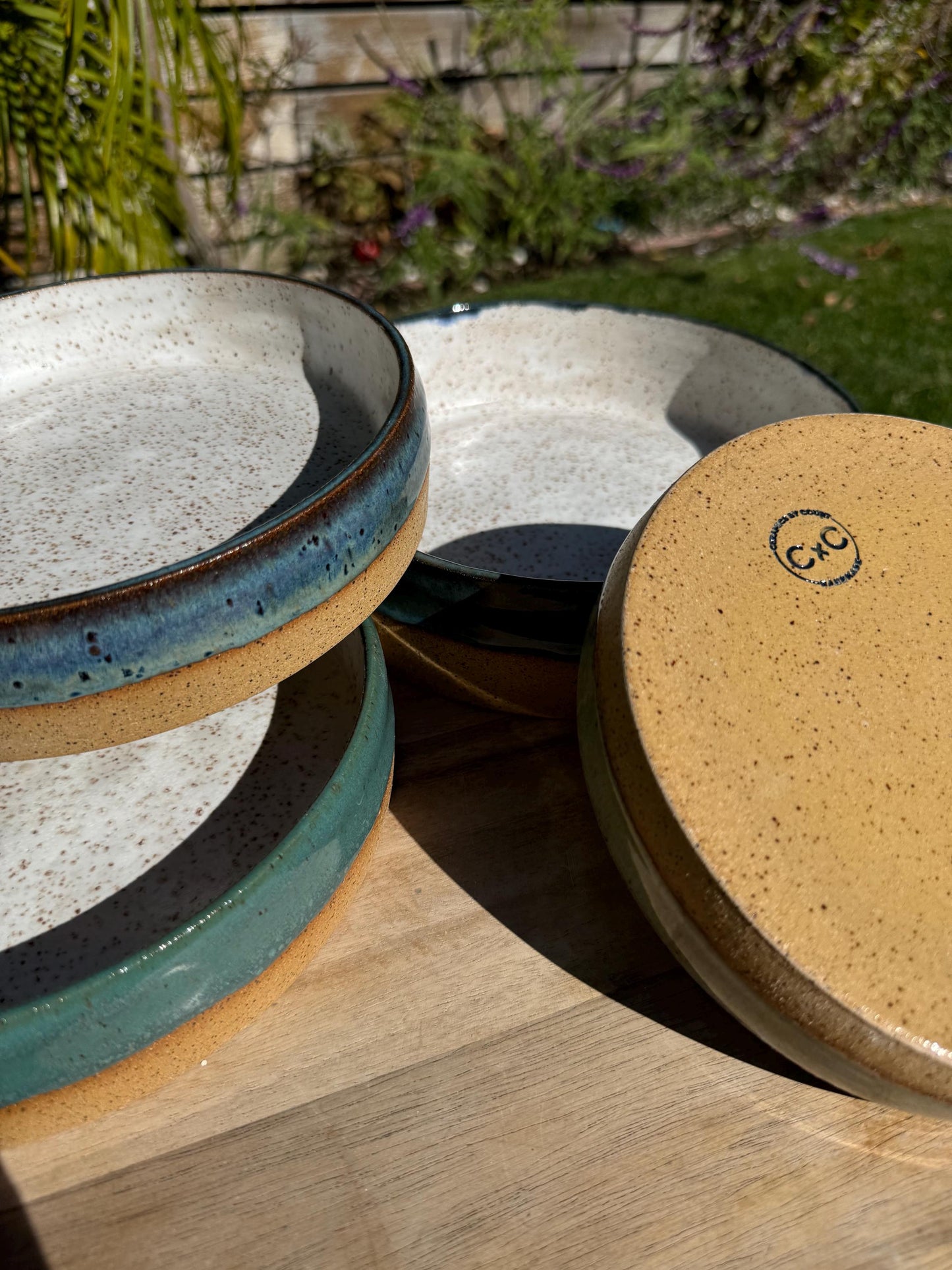 Handmade Slow Feeder Pet Food Bowls & Water Dishes for Cats Small Dogs, Personalized Made to Order, Stoneware Wheel-Thrown Pottery from CA