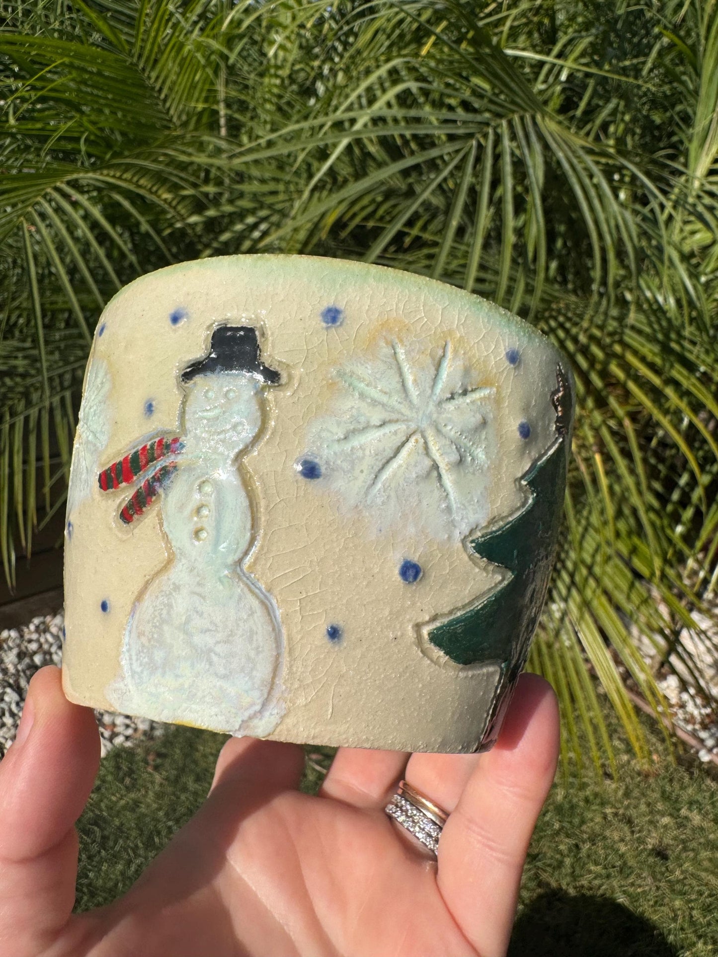 Holiday Mugs: Carved Spruce and Christmas Theme