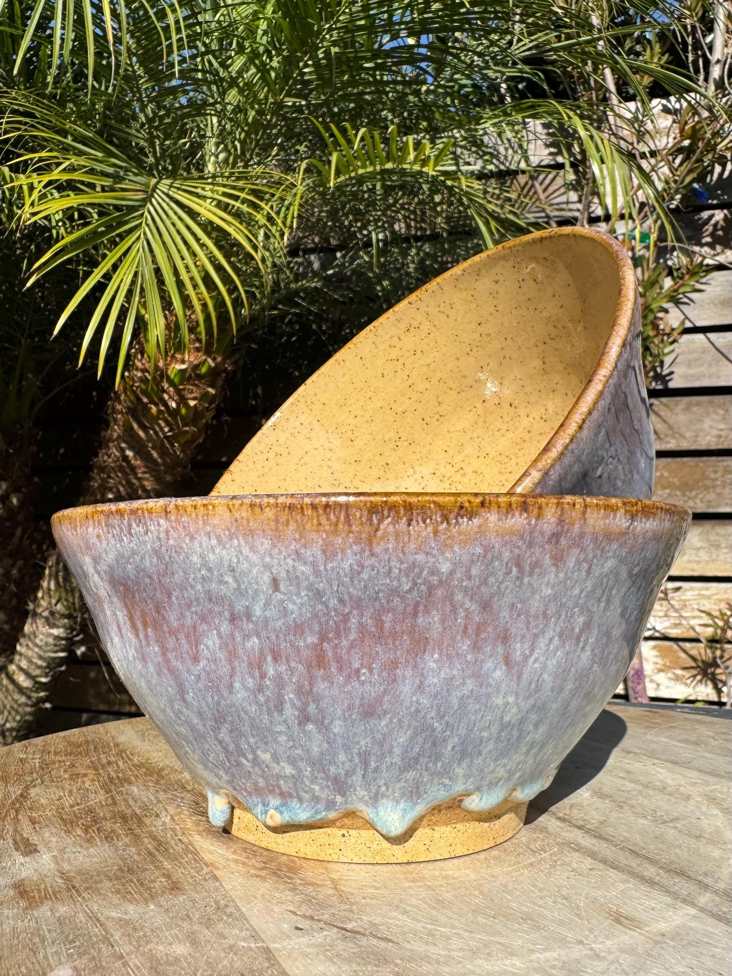 Everyday Handmade Large Ceramic Bowls, 7” wide size for Cereal, Ice Cream