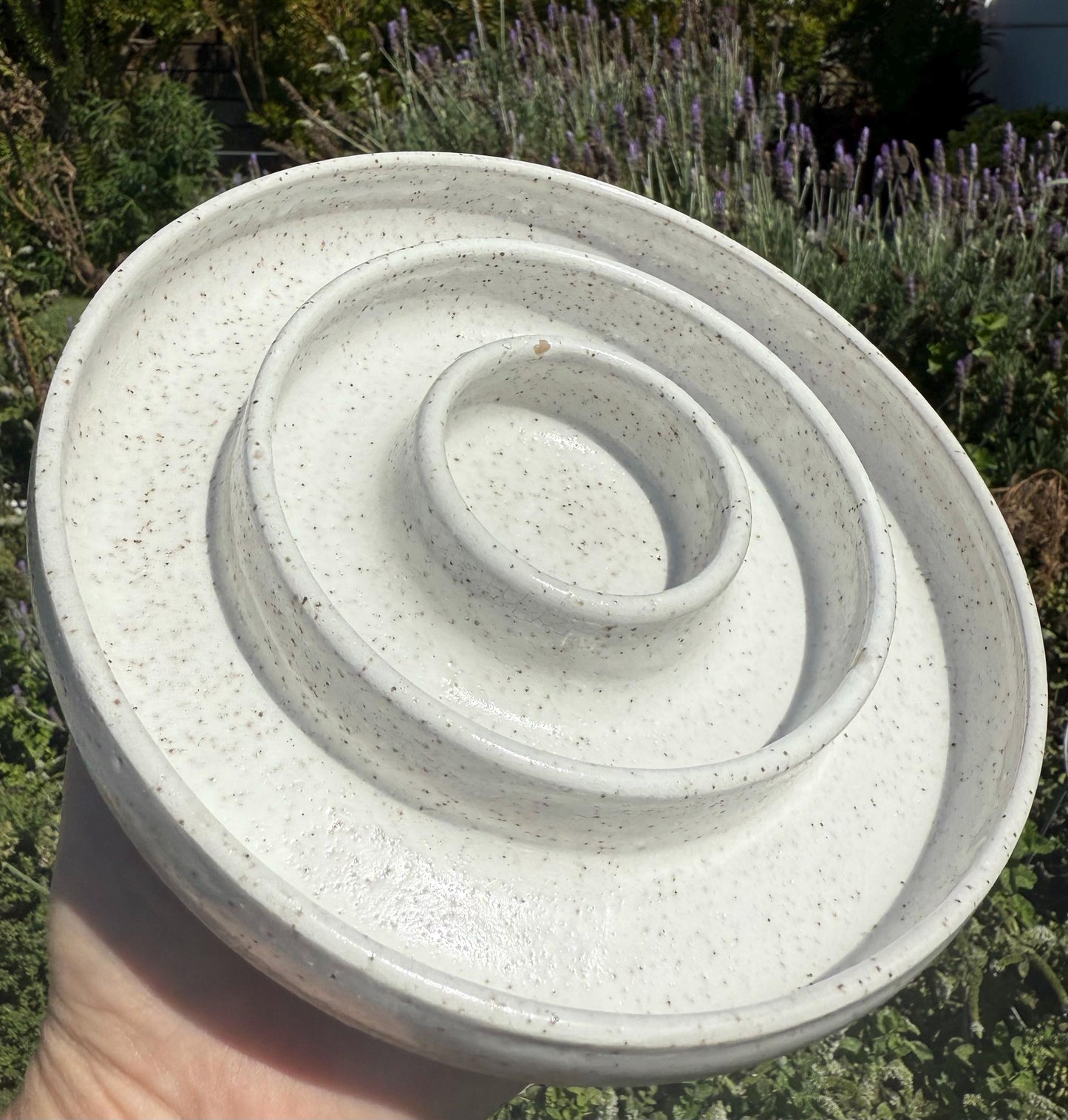Handmade Slow Feeder Pet Food Bowls: Ceramic Wheel-Thrown Pottery Made in CA
