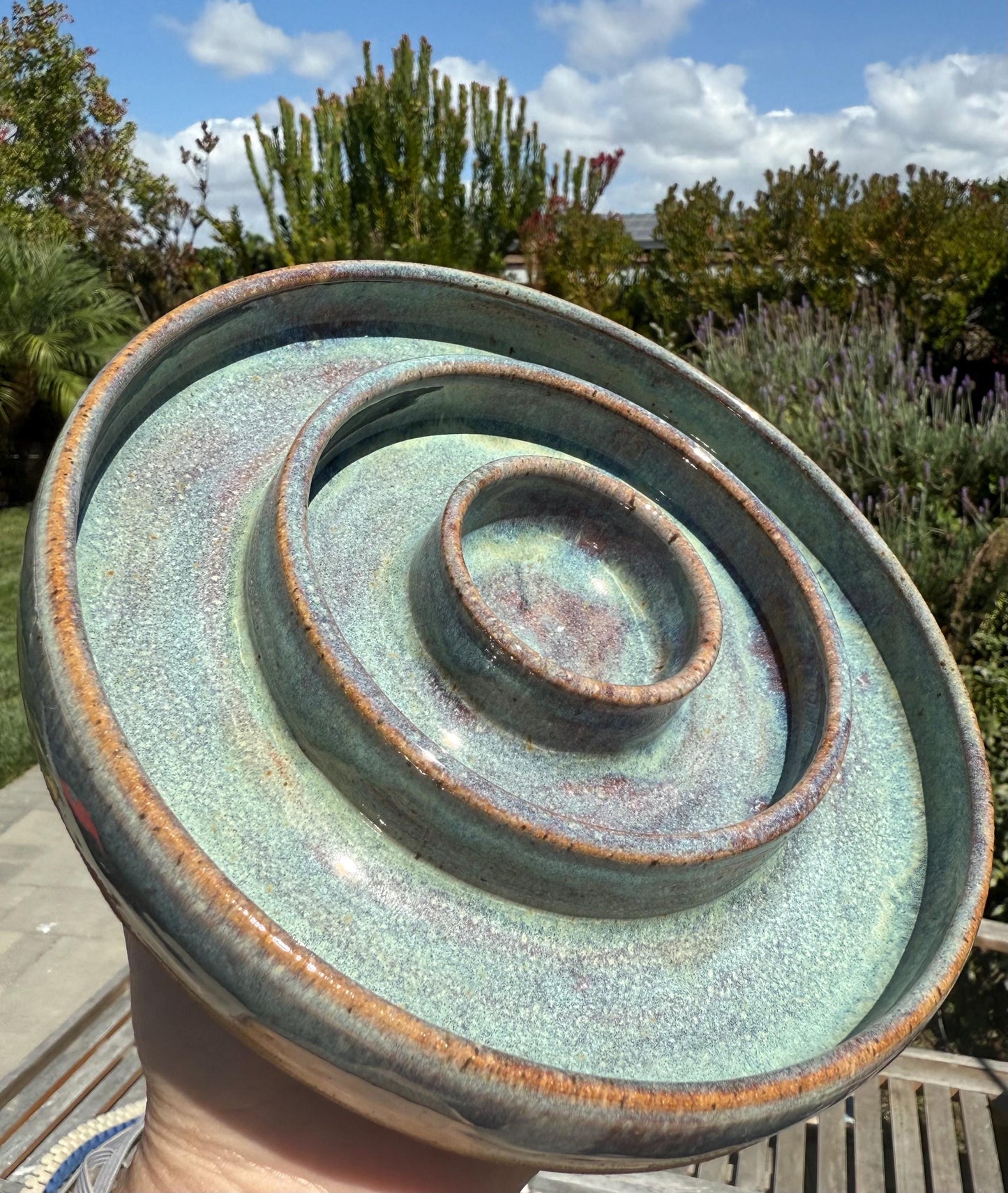 Handmade Slow Feeder Pet Food Bowls: Ceramic Wheel-Thrown Pottery Made in CA