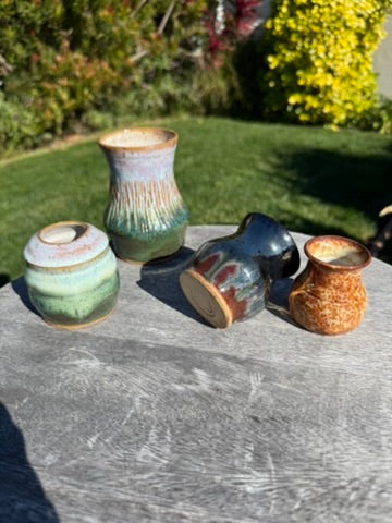 Small & Mini Bud Vases with Hand-painted Vibrant Glazes