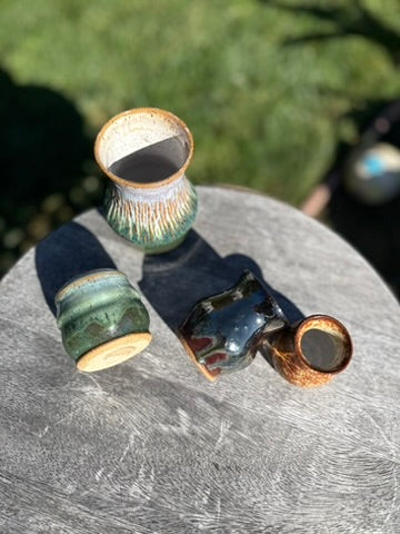 Small & Mini Bud Vases with Hand-painted Vibrant Glazes
