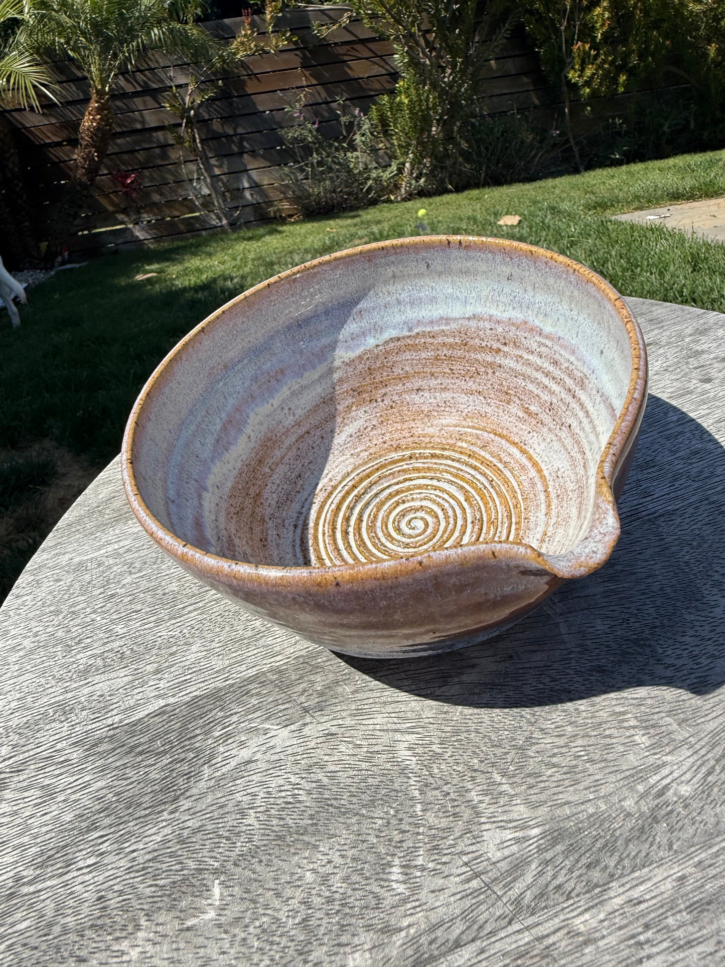 Matcha Swirl Tea Bowl with Dripless Spout and Grater in-cup for Ginger & Spcies