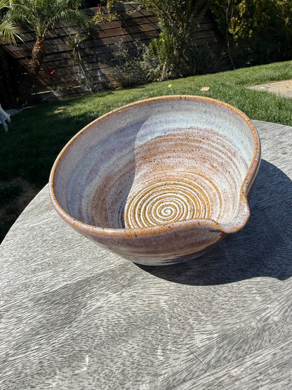 Matcha Swirl Tea Bowl with Dripless Spout and Grater in-cup for Ginger & Spcies