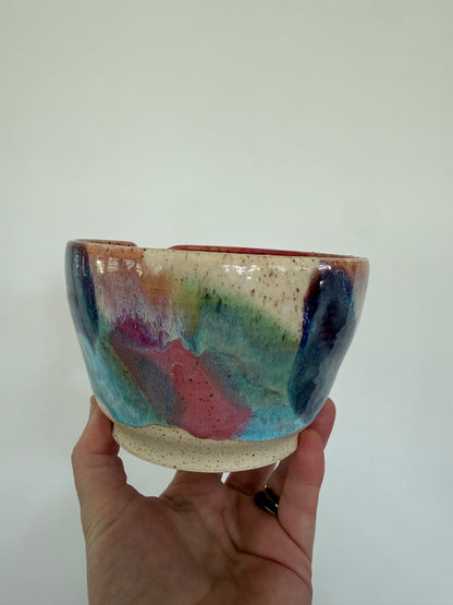 Matcha Swirl Tea Bowl with Dripless Spout and Grater in-cup for Ginger & Spcies