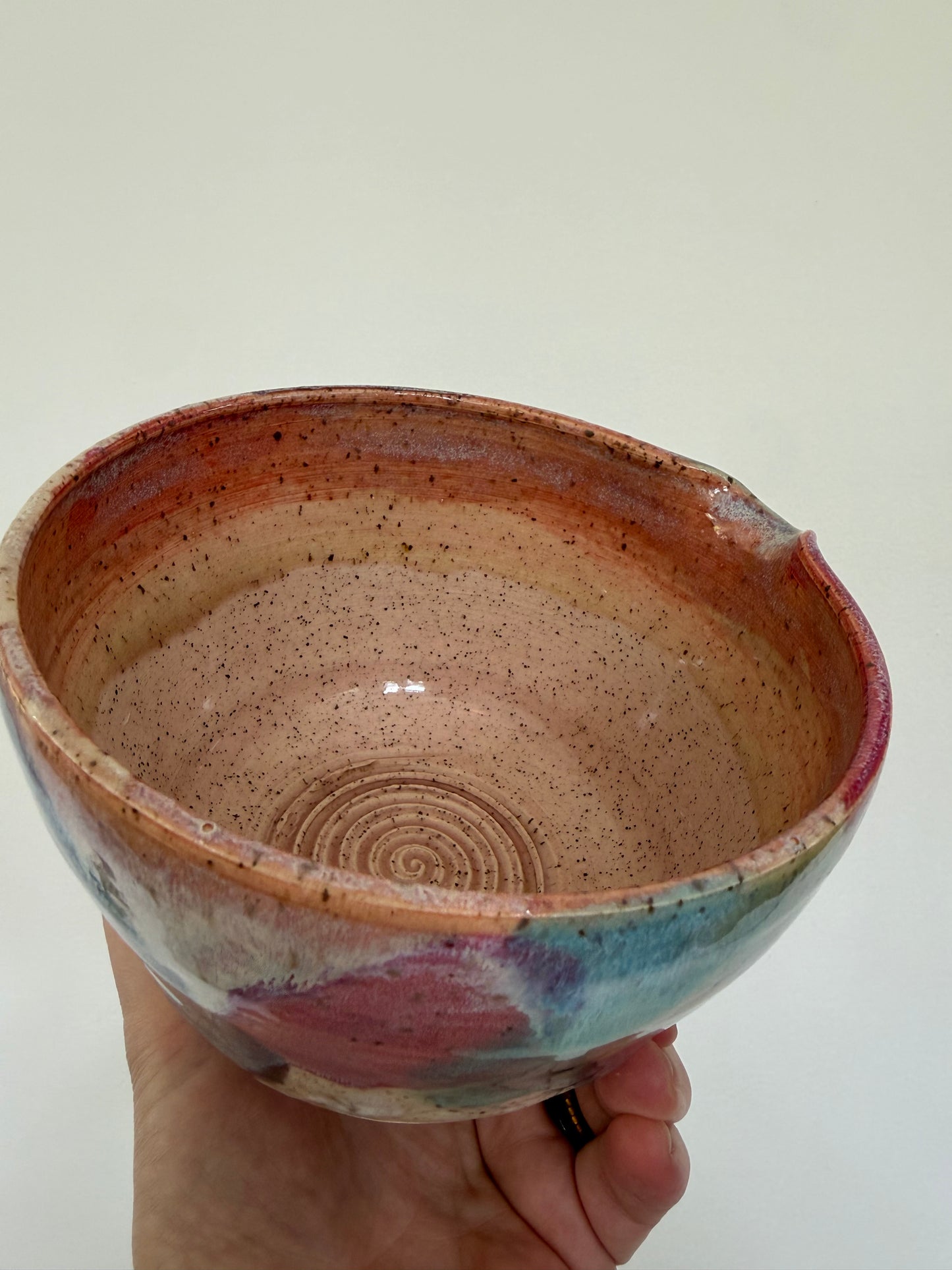 Matcha Swirl Tea Bowl with Dripless Spout and Grater in-cup for Ginger & Spcies