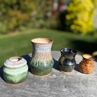 Small & Mini Bud Vases with Hand-painted Vibrant Glazes
