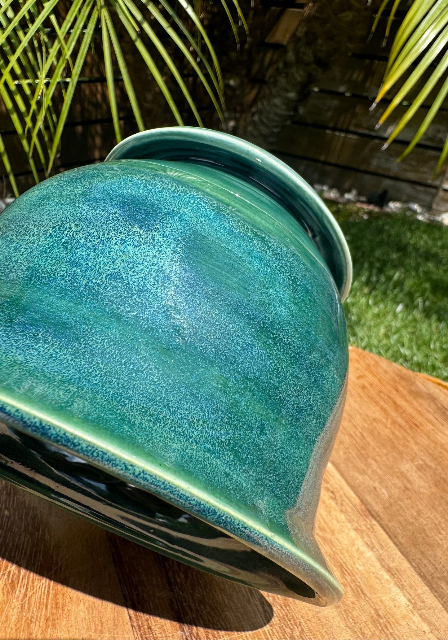 Planter Pots with Built-in Saucers & Drainage Holes, Glazed Ceramic