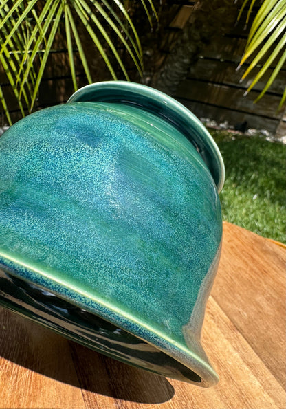 Planter Pots with Built-in Saucers & Drainage Holes, Glazed Ceramic