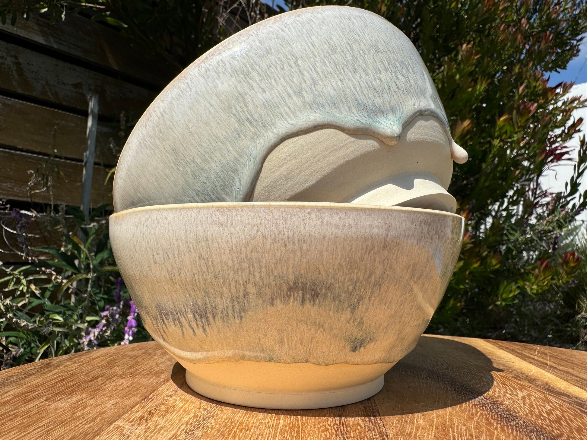 Everyday Handmade Large Ceramic Bowls, 7” wide size for Cereal, Ice Cream