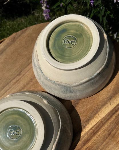 Everyday Handmade Large Ceramic Bowls, 7” wide size for Cereal, Ice Cream