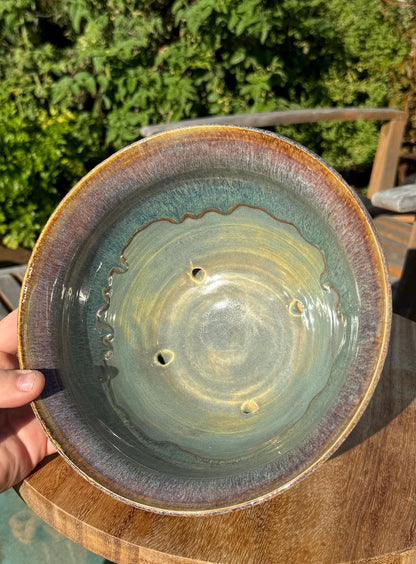 Planter Pots with Built-in Saucers & Drainage Holes, Glazed Ceramic