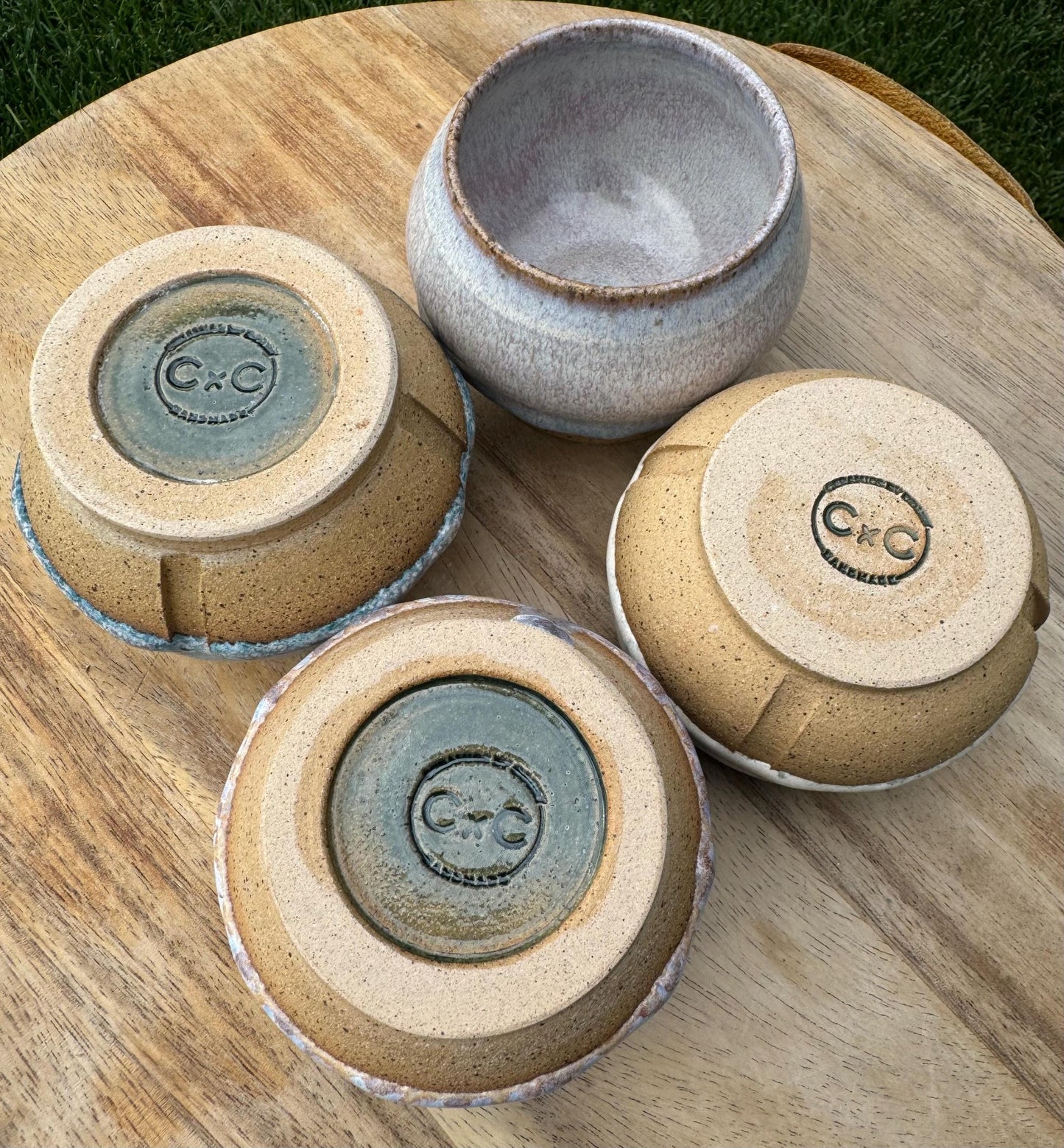 Salt Cellars with Cork Lid, Salt Pig, Countertop Pinch Bowl