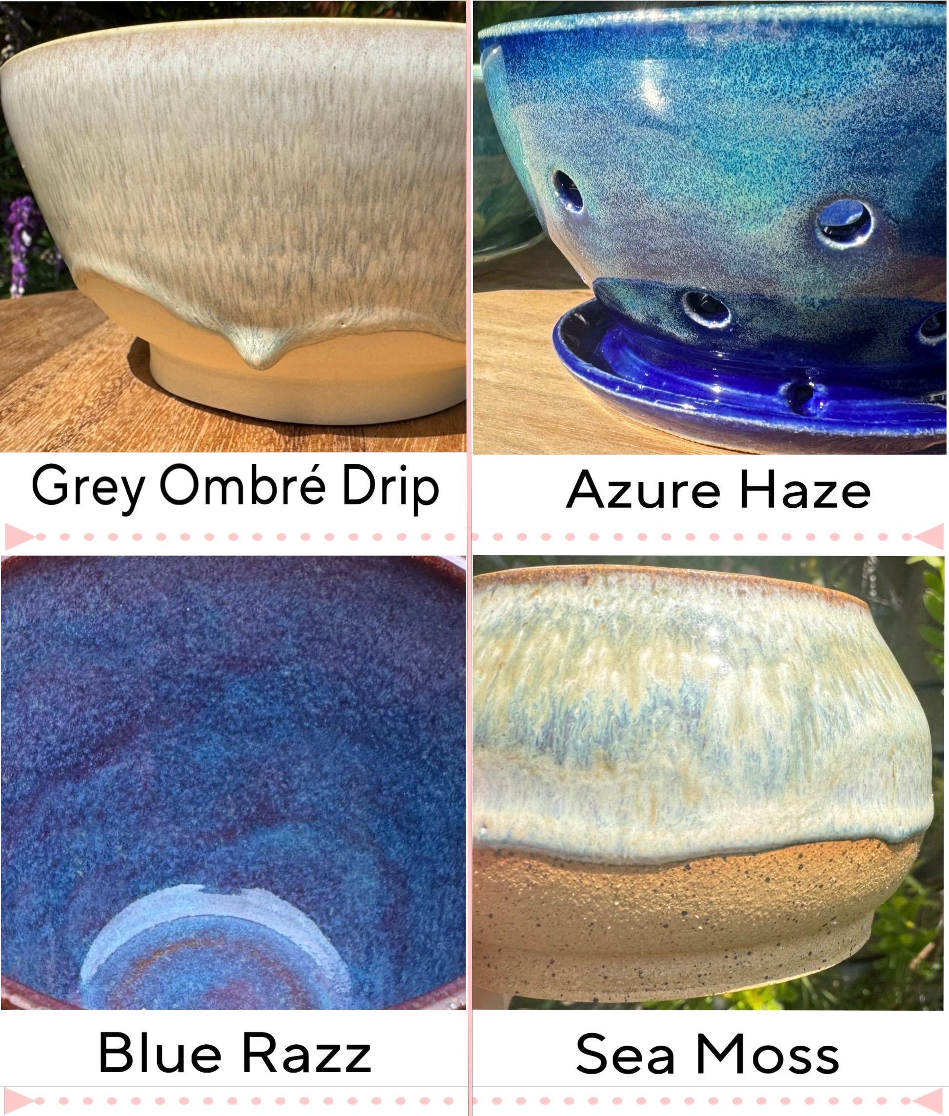 Planter Pots with Built-in Saucers & Drainage Holes, Glazed Ceramic