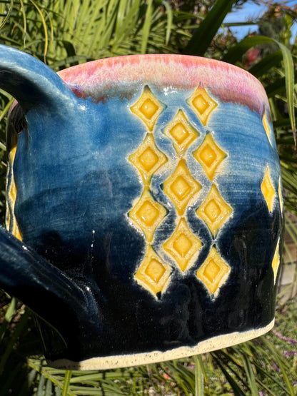 Holiday Mugs: Carved Spruce and Christmas Theme