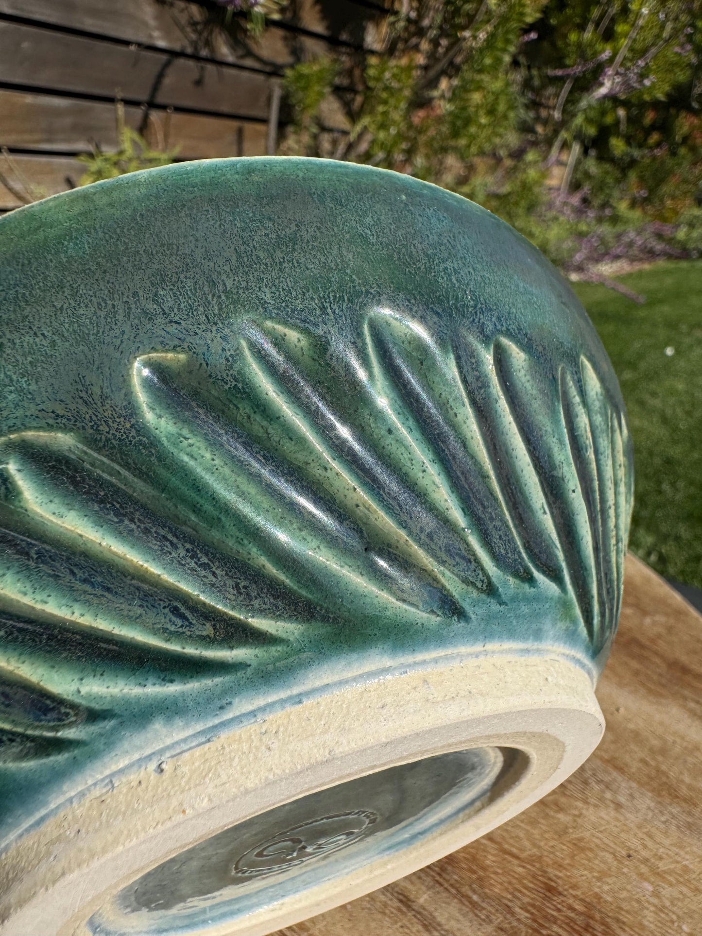 22K Golden Sunset Beach Bowl, Coastal Decor, Hand-Painted Glaze & 22 Karat Real Gold Functional Ceramic Art