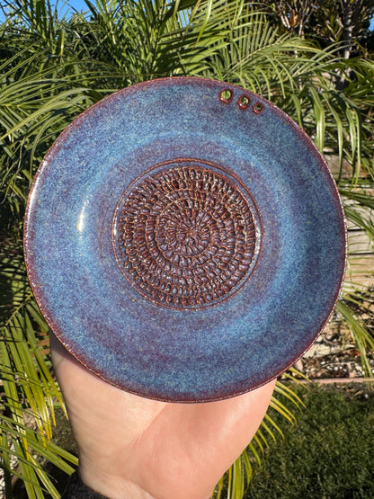 Garlic Grater Dish with Herb Stripper, Grind Plate for Parmesean, Ginger, Nutmeg