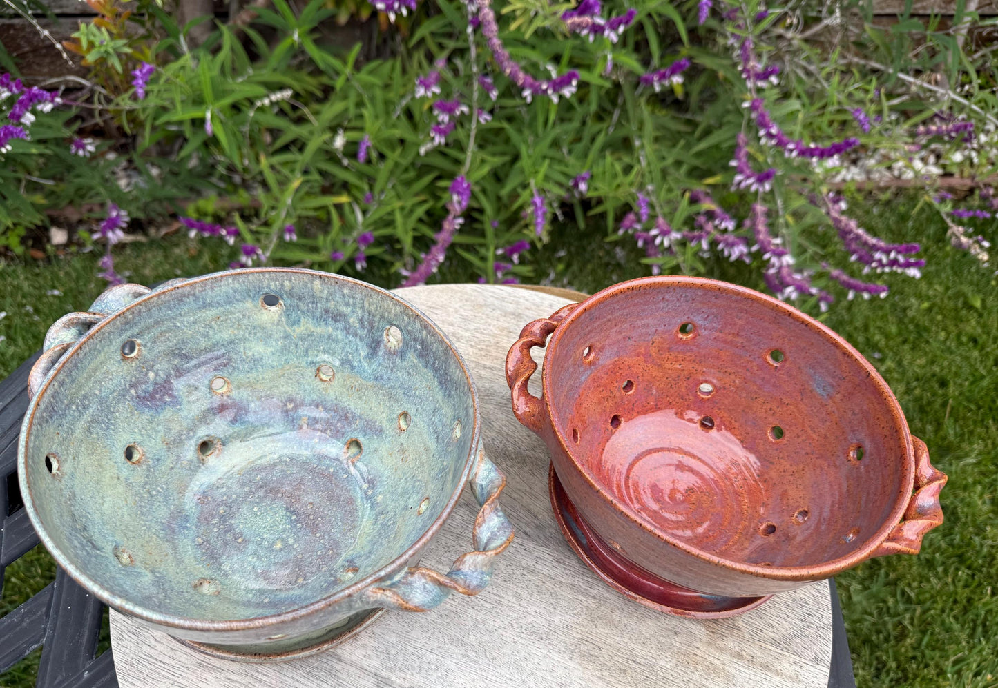 Harvest Bowls, with Twisted Handles, Large Wash & Store Colanders