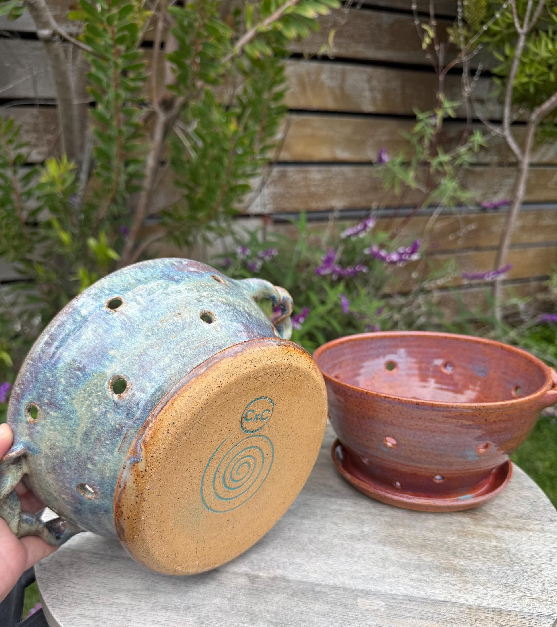 Harvest Bowls, with Twisted Handles, Large Wash & Store Colanders