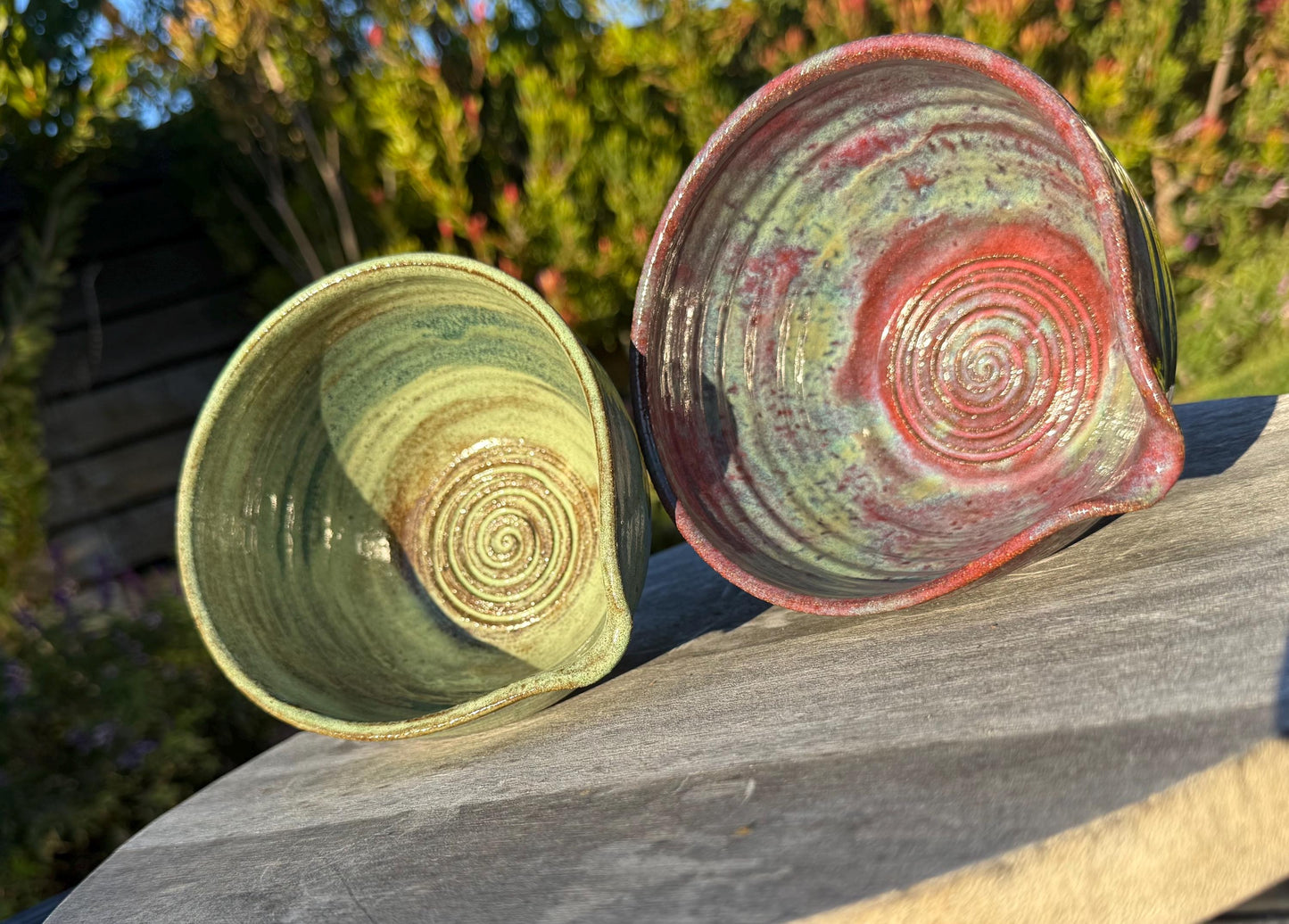 Matcha Swirl Tea Bowl with Dripless Spout and Grater in-cup for Ginger & Spcies