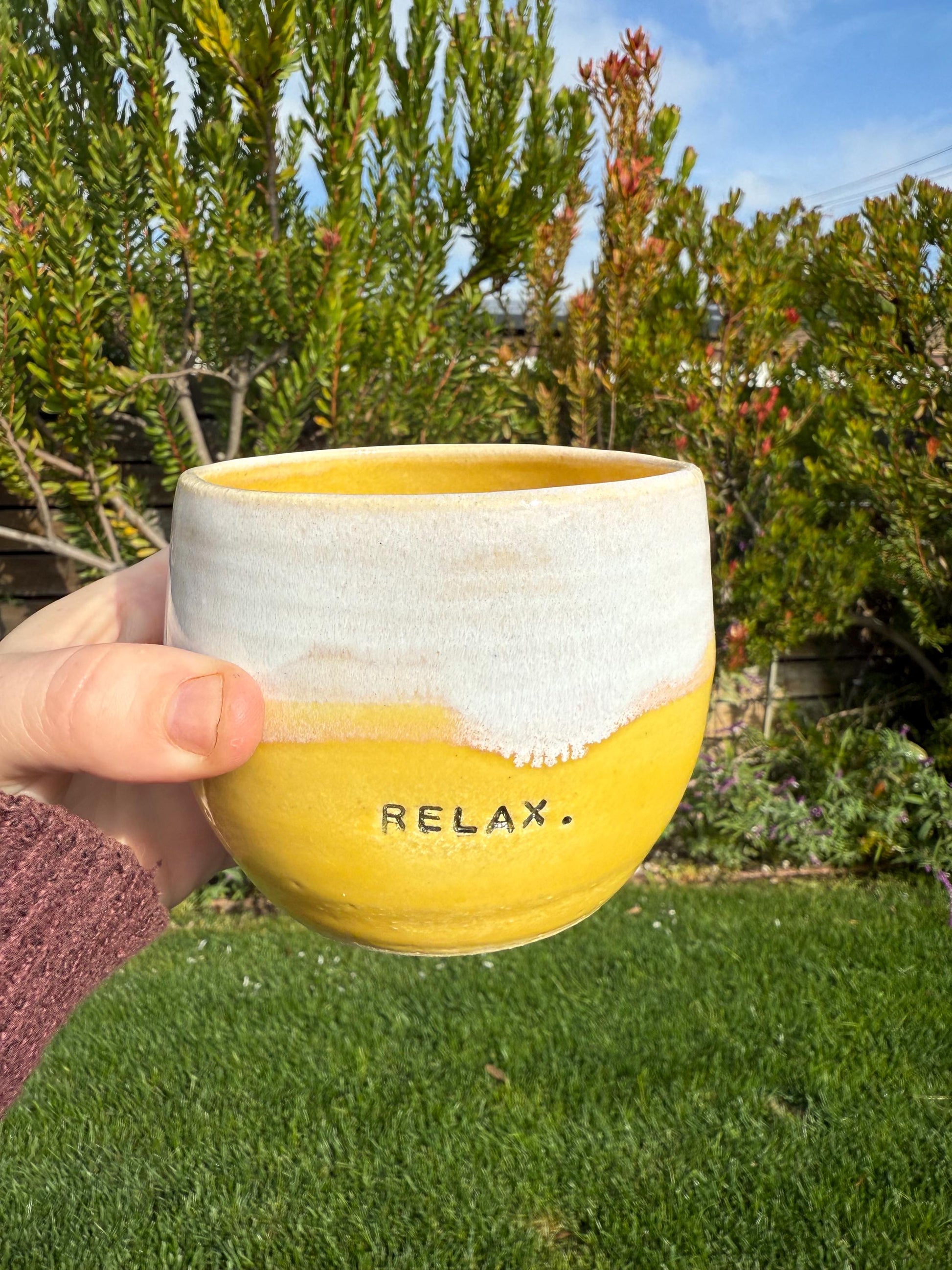 Cups: The Untruths; Hand-Stamped Wine Mugs for Cocktails, Warm or Cold Beverages