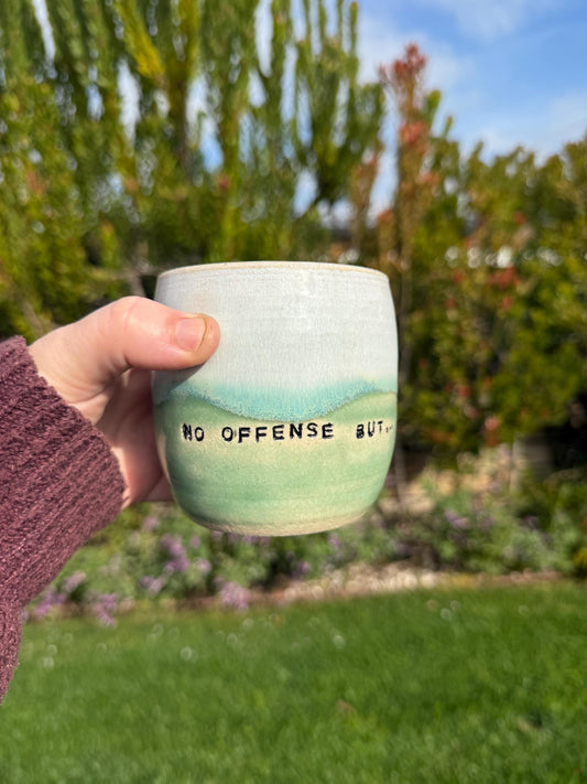 Cups: The Untruths; Hand-Stamped Wine Mugs for Cocktails, Warm or Cold Beverages