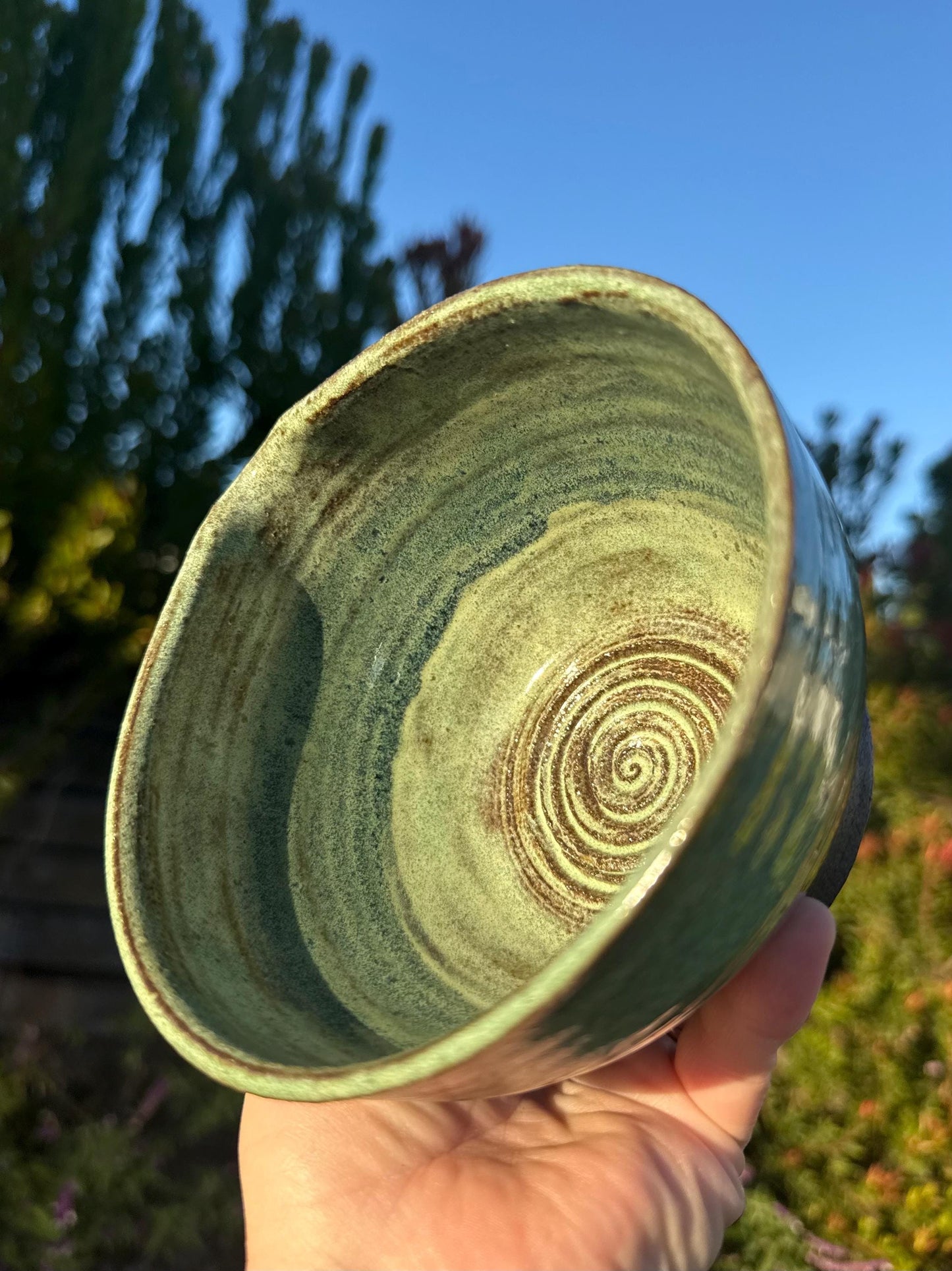 Matcha Swirl Tea Bowl with Dripless Spout and Grater in-cup for Ginger & Spcies