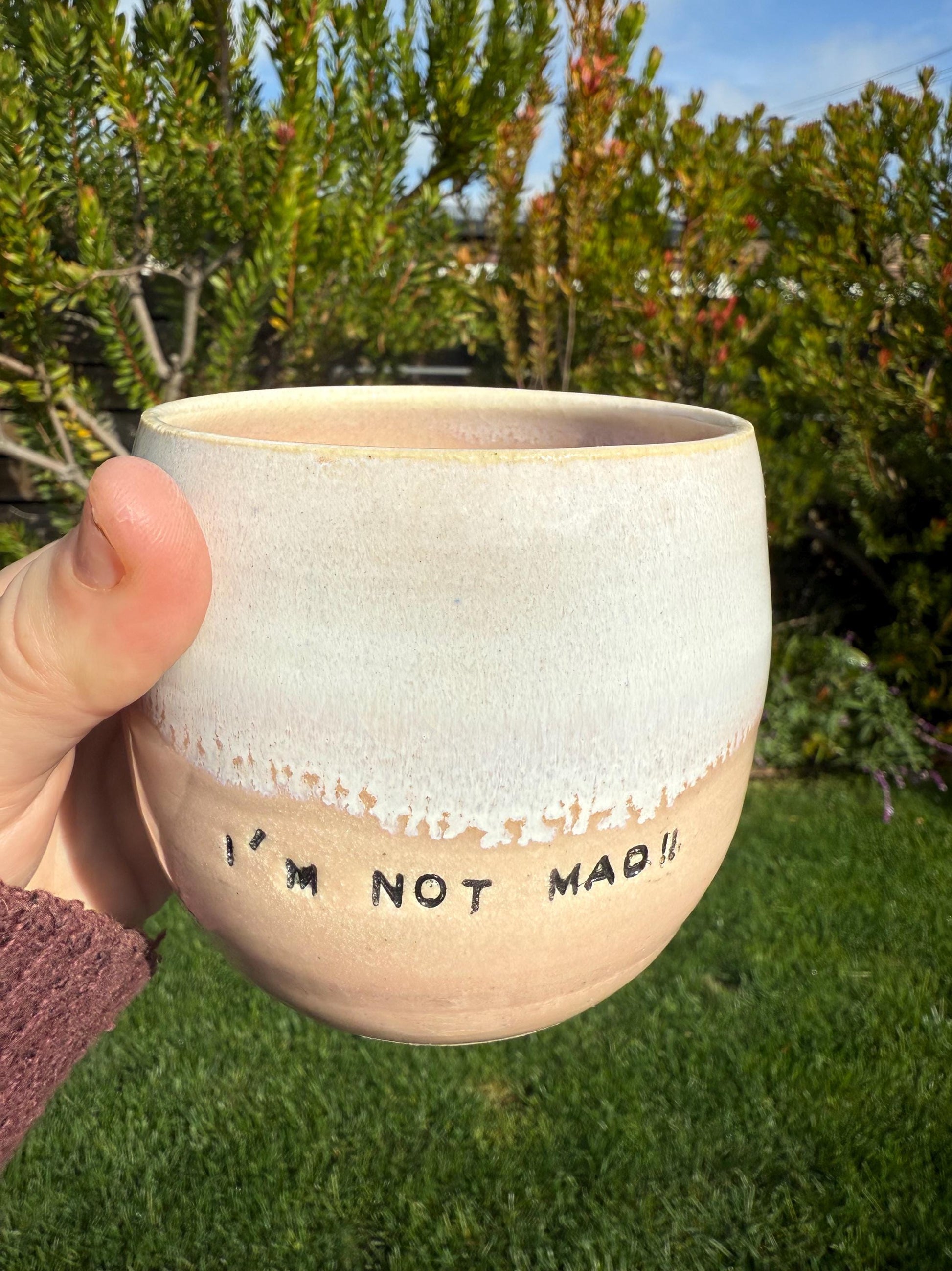 Cups: The Untruths; Hand-Stamped Wine Mugs for Cocktails, Warm or Cold Beverages