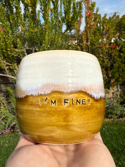 Cups: The Untruths; Hand-Stamped Wine Mugs for Cocktails, Warm or Cold Beverages