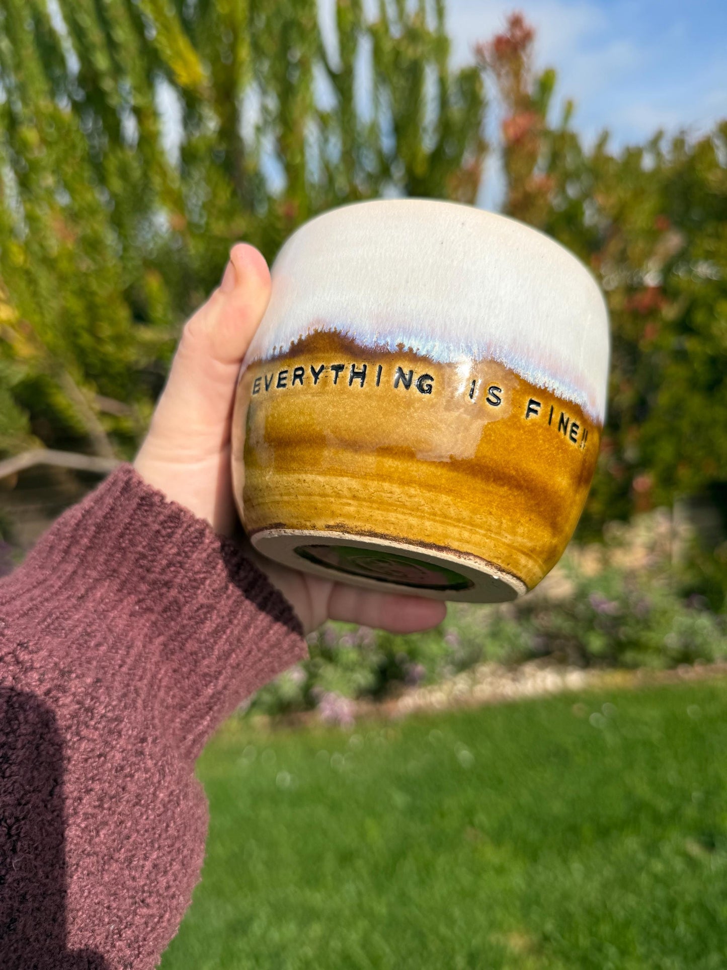 Cups: The Untruths; Hand-Stamped Wine Mugs for Cocktails, Warm or Cold Beverages