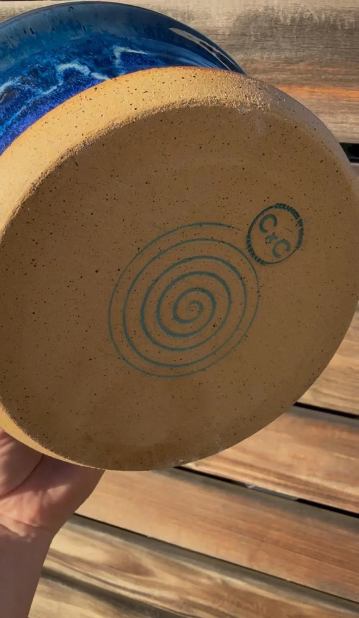 Planter Pots with Built-in Saucers & Drainage Holes, Hand-Painted Ocean-inspired Home Decor