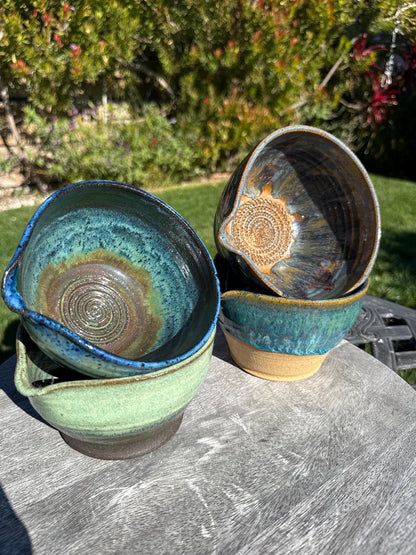Grate & Pour Bowls with Dripless Spout, Matcha, Dips or Marinades