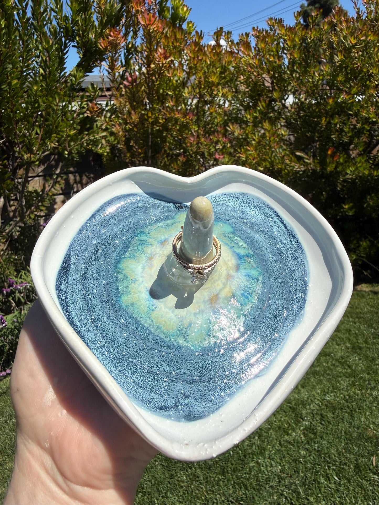 Ring Jewelry Trinket Dish, Unique Art for the Countertop