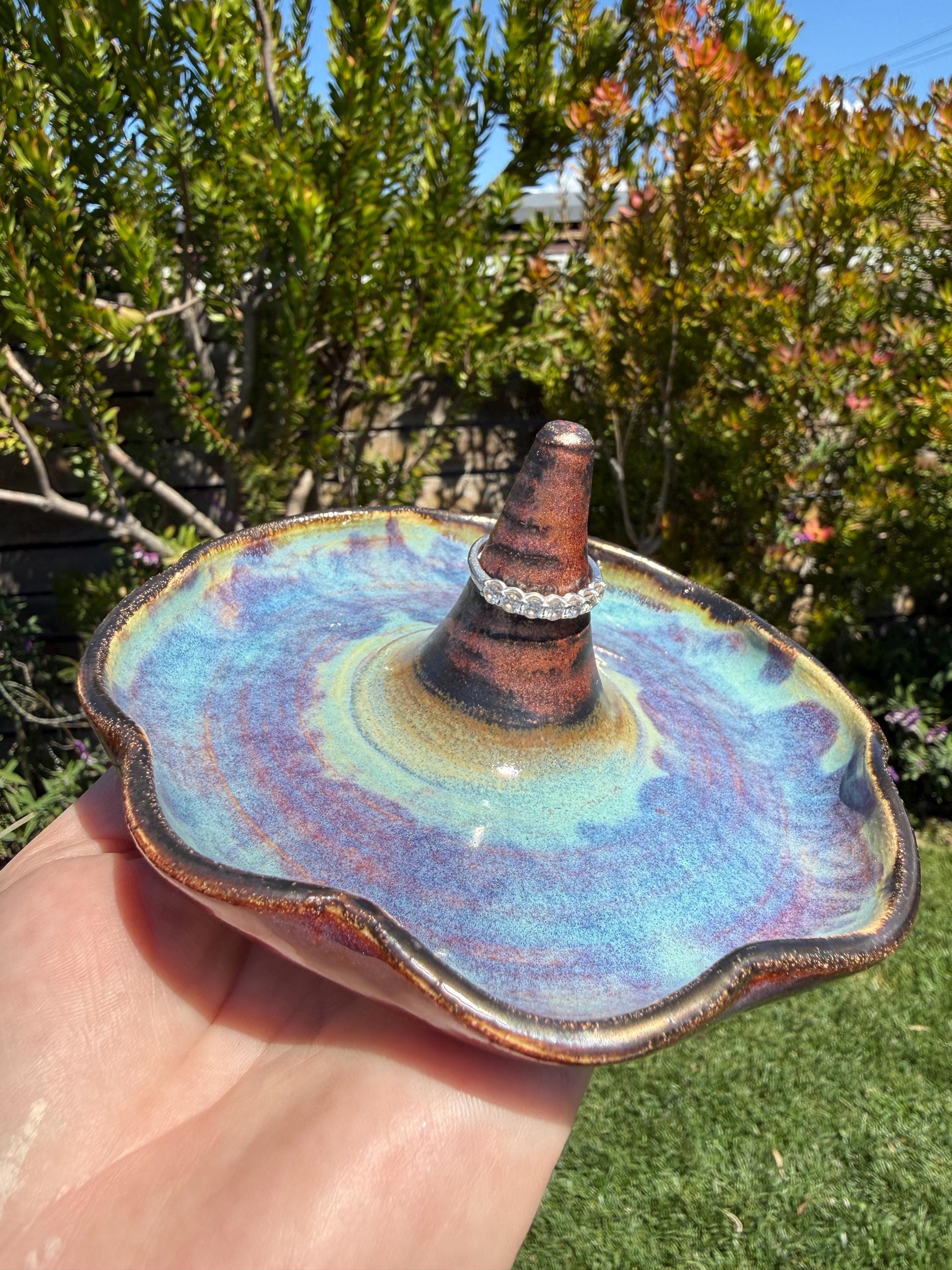 Ring Jewelry Trinket Dish, Unique Art for the Countertop