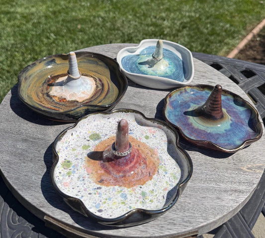 Ring Jewelry Trinket Dish, Unique Art for the Countertop