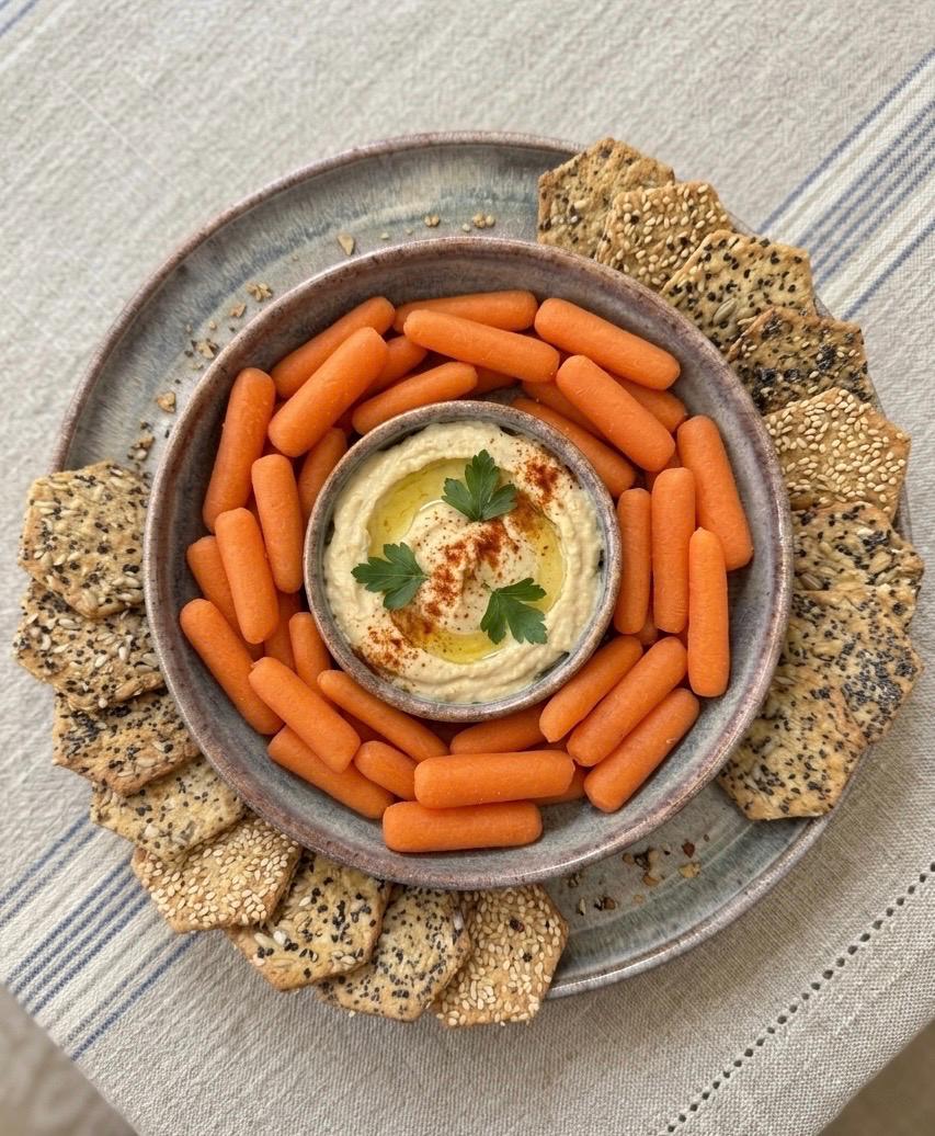 Chip n’ Dip Dish, 9” wide Dishwasher-Safe Charcuterie 3-compartment dish, Wheel-thrown Pottery