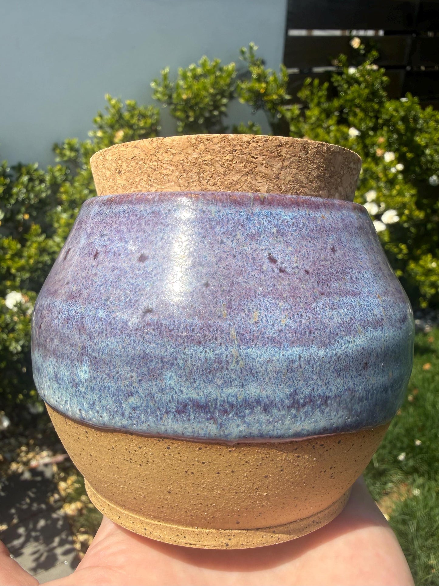 Salt Cellars with Cork Lid, Salt Pig, Countertop Pinch Bowl