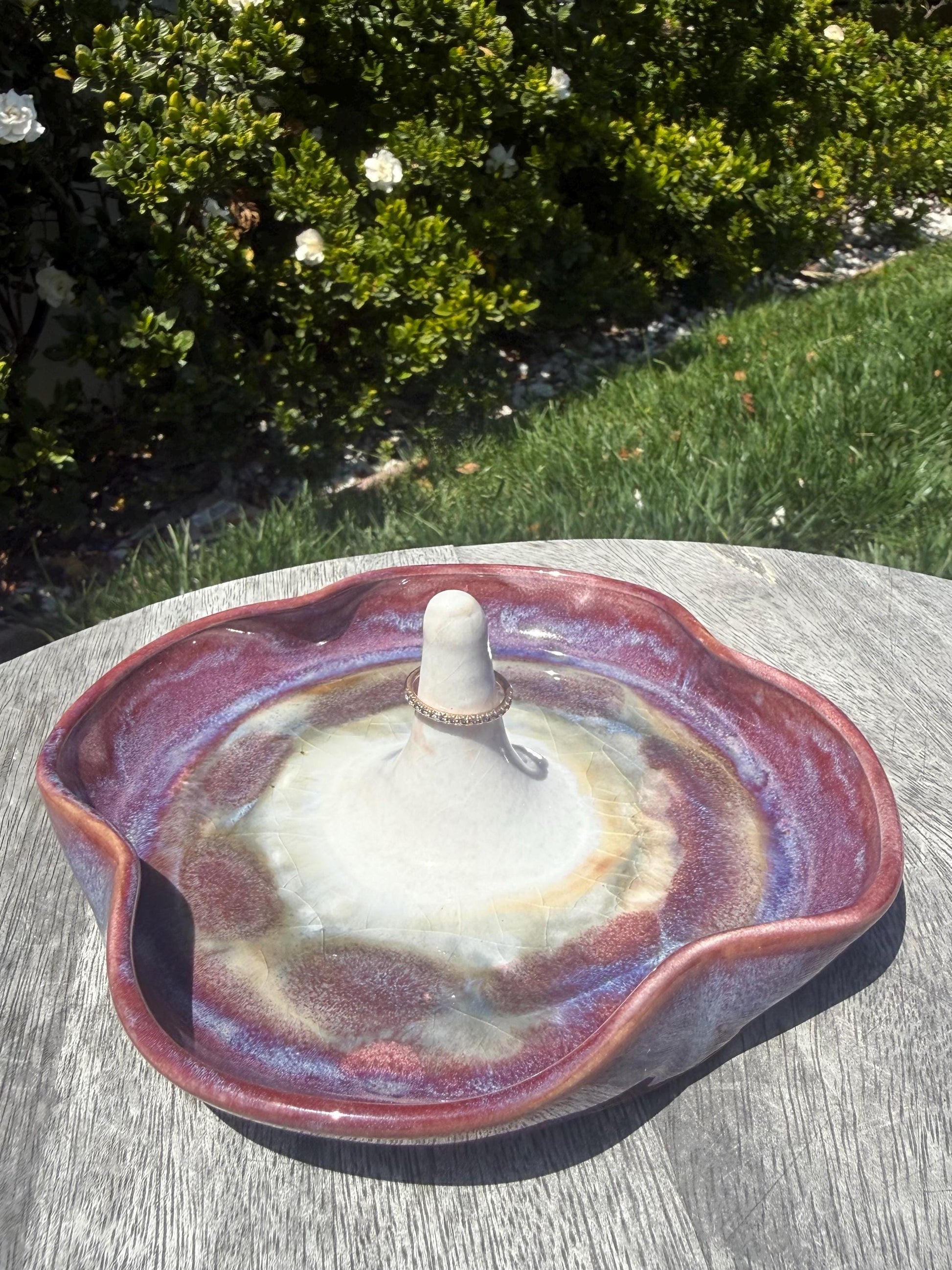 Ring Jewelry Trinket Dish, Unique Art for the Countertop