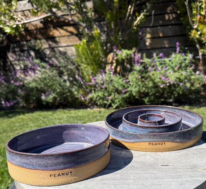 Slow Feeder Pet Food Bowls & Water Dishes, Personalized Made to Order: Wheel-Thrown Pottery Made in CA