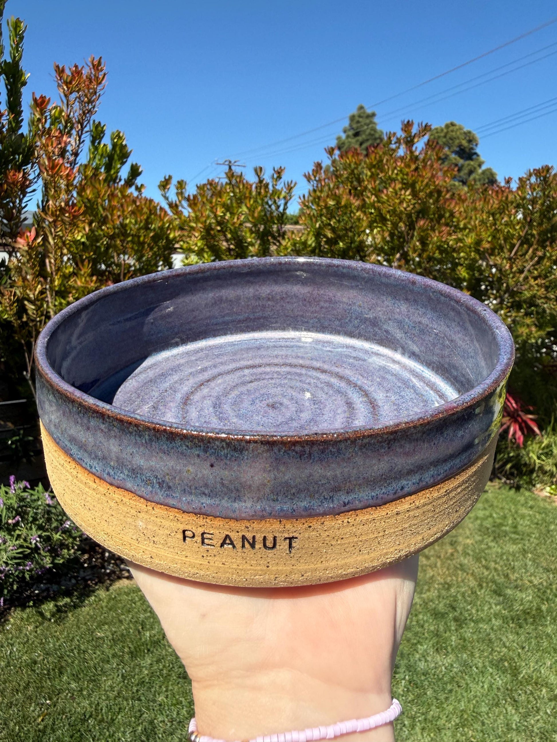 Handmade Slow Feeder Pet Food Bowls & Water Dishes for Cats Small Dogs, Personalized Made to Order, Stoneware Wheel-Thrown Pottery from CA