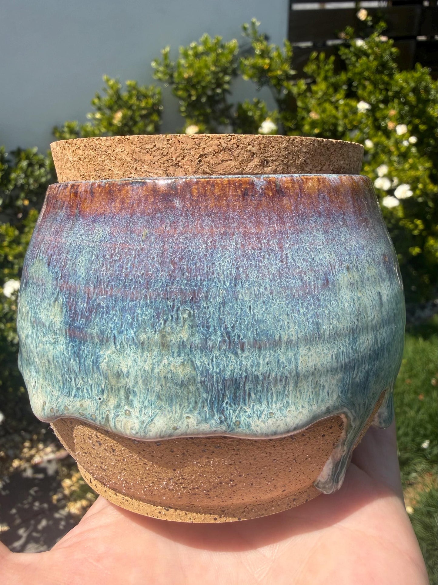 Salt Cellars with Cork Lid, Salt Pig, Countertop Pinch Bowl