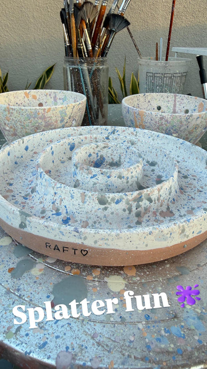 Slow Feeder Pet Food Bowls & Water Dishes for Medium Large Dogs, Personalized Made to Order, Wheel-Thrown Pottery from CA