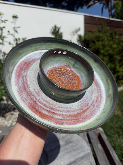 Grate and Mix Bowls, Chip & Dip with Herb Stripper, for Garlic, Spices, Firm Fruits Veggies