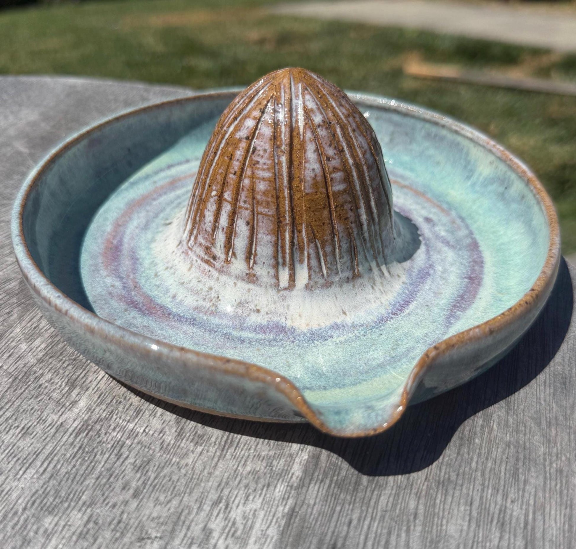 Handmade Countertop Citrus Juicer with Spout, for a Splash of Citrus or Mimosas